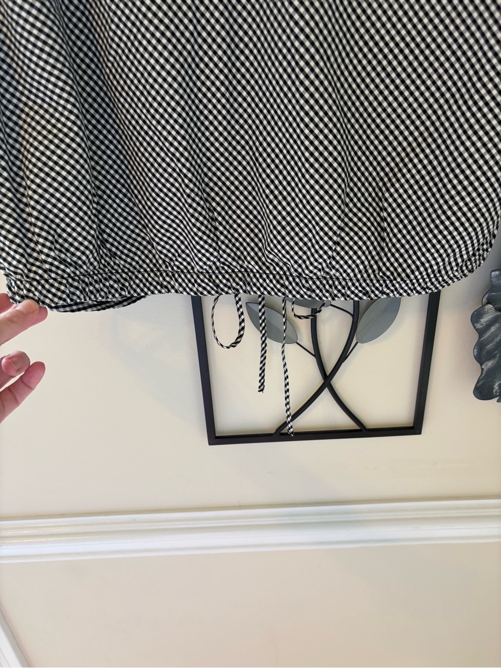 a new day Black & White Gingham Ruched Front Crop Top - Picture 8 of 8